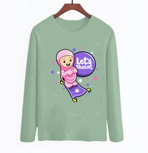 KAOS ANAK PEREMPUAN LENGAN PANJANG HIJAB 7-15 TAHUN