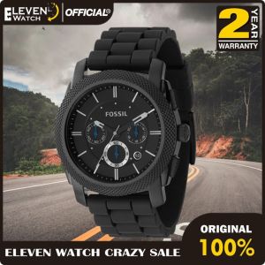 [Promo] Jam Tangan Pria FS 4487 / FS4487 Machine Chronograph Black Silicone Original Garansi 2 Tahun [✔COD][100% Authentic]