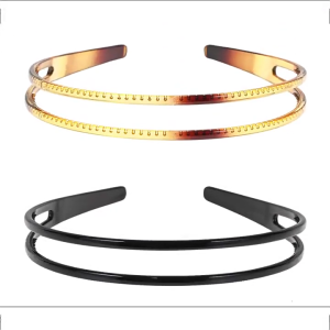 3Pieces Double Breasted Headbands Stylish and Simple Hairhoop for Makeup Sports and Casual Outfit Women Accessories
