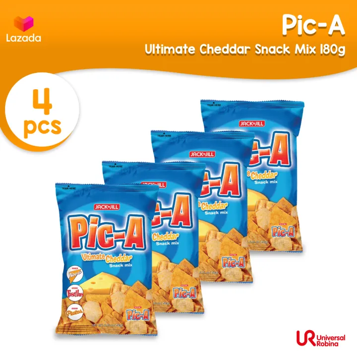 [BUNDLE OF 4] Pic-A Ultimate Cheddar Snack Mix 180g | Lazada PH