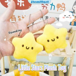 ItemMart Little Stars Plush Toy Creative Keychain Cute Girl Squeaking Car Keys Doll