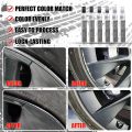 Rim Touch Up Paint(Gunpowder) for Tesla Model Y/3/S/X Gemini Dark/Uberturbine/Arachnid/Cybersteam/Turbine Wheel, Curb Rash Repair Rim Scratch Repair with Masking Tape & Sandpaper. 