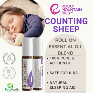 RMO COUNTING SHEEP - Rocky Mountain Oils RMO Kids Line Counting Sheep Roll On Essential Oil Blend *100% Pure & Natural* Kid Safe Aromatherapy Oil Natural Sleeping Aid- 10ml *S.A.A.F.E. Promise*Suitable for adults & kids 2 yrs & above*