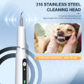 Household Dog Teeth Professional Cleaner Toothbrush Ultrasonic Tartar Plaque Remover Portable Dog Toothbrush Electric Bright White Pet Supplies. 
