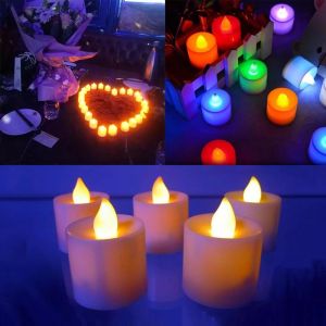Romantic Christmas LED Flameless Smokeless Candle Light/ Button Battery Decorative Candle Lamp for Home Wedding Birthday Party Decoration