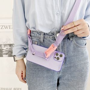 เคส Crossbody เรืองแสงสำหรับ iPhone 17 Pro Max 16 Pro Max 15 Pro Iphone 14 Pro Max 12 Pro Iphone 11 Pro Max XS Max XR iPhone 7/ 8 Plus 6เคสสายรัดข้อมือสายแลนยาร์ดมัลติ-เคส Iphone ขาตั้ง