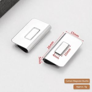 MIRELINA 1 Pairs Metal Curtain Closure Clip ic Attraction Detachable Curtain Fixing Buckle High Quality S/L Curtain Clips Window Curtain