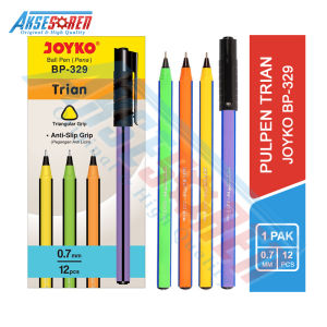 Pulpen Trian Joyko [BP-329/12 Pcs] / Ballpoint 1 Pack / Bolpen Bulpen 1 Pak / Pena 1 lusin / Ball Pen Joyko Tinta Hitam