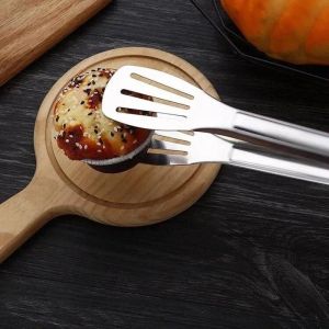 Barbecue Tongs Food Clip Grilling Tongs Stainless Steel Food Tongs Outdoor Camping Barbecue Anti Scald Tongs Cooking Tools