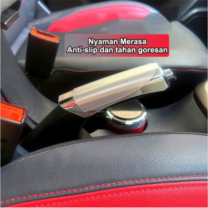 XYKJ Cover Rem Tangan Mobil Universal Penutup Rem Tangan Mobil Serat Karbon Tahan Gores Dekorasi Aksesoris
