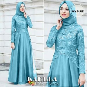 Dress Brokat Remaja Pesta Kondangan Mewah Terbaru 2025 Kekinian Bahan Crinkel Airflow Premium mix Brukat Gamis Muslim Wanita Dewasa Simple dan Elegan Gaun Maxi Jumbo