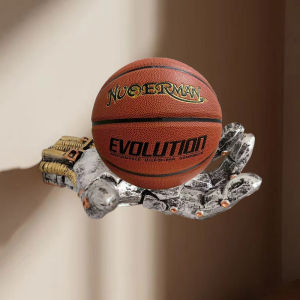 YT Wall-mounted Basketball Storage Rack For Home Use Mechanical Hand Resin Craft Wall Decoration TY