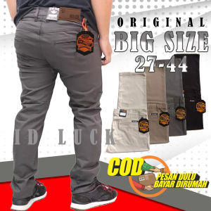 Celana Chino Panjang Pria Jumbo Big Size 27-44 Reguler Fit Chinos Cowok Distro Premium Bahan Karet Melar
