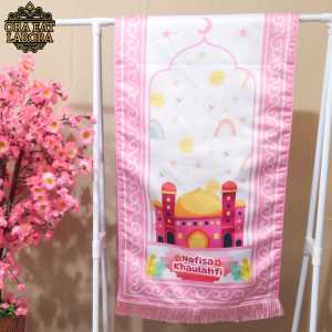 Sajadah Anak Premium Desain Karakter Lucu Gratis Custom Nama Sejadah Anti Slip Berlapis Busa (ORAEAT)
