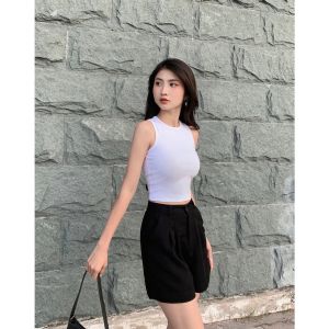 Áo thun ba lỗ Nữ khoét vải Cotton ao tanktop dáng dài chất liệu Borib Tăm mặc mềm mịn mát- MAC boutique
