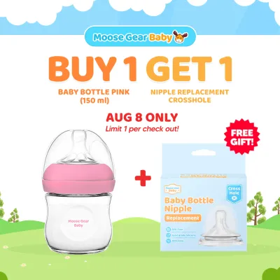 Moose Gear Baby Bottle Pink 150ml Anti Colic Feeding Bottle for Baby Infants Newborns Premium