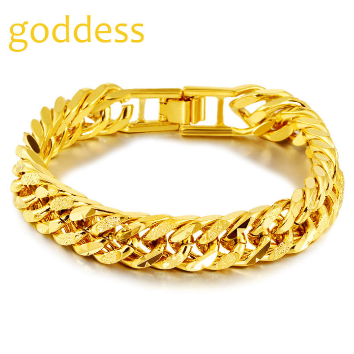 24kt gold bracelet deals mens