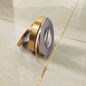 50M/Roll Gulungan Sticker Gold 0.5cm-3cm Pembatas Nat Keramik 50meter Lebar 1cm
