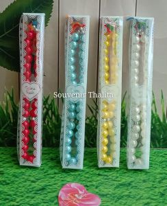 Souvenir Pernikahan Tasbih Mutiara Besar kemasan Mika Motif 50 pcs Souvenir khitan sovenir haji umroh