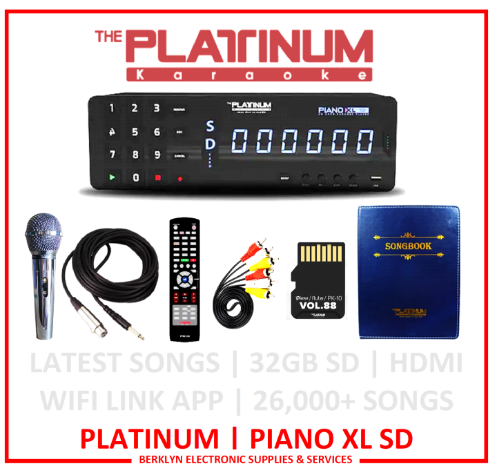 Platinum Piano XL SD Karaoke Player HDMI 32GB SDCARD Latest Songs