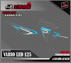 Striping Stiker Variasi Motor Honda Vario Led 125 150 Transparan Semifull Motif Desain Baru Kode LE232