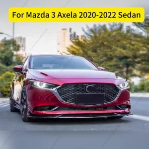 secr Deflector Front Bumper Lip Chin For Mazda 3 Axela Sedan 2020-2022 Guard Trim Styling Tuning Accessories Body Kit Diffuser 9Y3K6