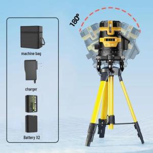 【Ready stock】5 Line 3D 4D Adjustable Laser Level Self-Leveling 360°Rotating Indoor And Outdoor Cross Automatic Measuring Tool Set Auto High Precision Measure Adjustable Width And Brightness 激光水平仪