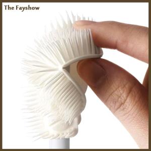 [The Fayshow] Cup Cleaning Brush Long Handle Bottle Cleaning Silicone Milk Bottle Wineglass Cups Cleaner Household Glass Coffee Mug TeaPot Brush
