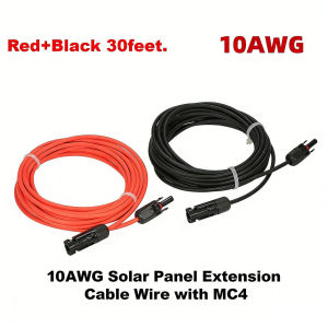 10/20/30 Feet 10AWG Solar Panel Extension Cable Wire with MC4 Female and Male Connector UN