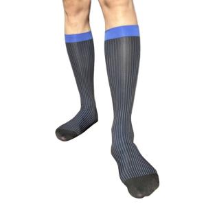 Men Thin Business Dress Socks Stretchy Nylon Sheer Knee Highs Dress Socks Over the Calf Dress Socks Sheer Casual Socks