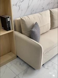 Sofa Bed Cream Style Dual-Purpose Two-Purpose Living Room Small Apartment Study Balcony Pull-out Foldable Multi-Functional Storage Retractable