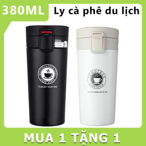 Mua 1 cái giao 1 cái Cốc giữ nhiệt mini đựng nước cà phê tiện dụng mang đi du lịch bằng thép không gỉ - 380ml