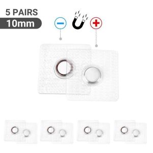5 pairs PVC magnetic buckle invisible adhesive strong magnetic button DIY luggage single-sided magnetic buckle