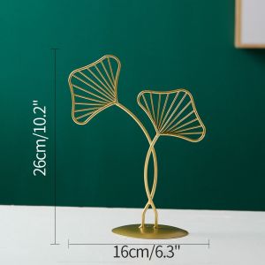 Pajangan Hiasan Meja Nordic Gold Ginkgo Leaf Ornaments Home Decor Photo Props