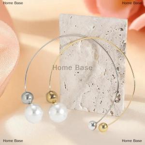 [COD] Home Base Open Circle With CCB Imitation Ball Choker Necklace For Women Elegant Wedding Collar Torques Fashion Jewelry For Neck