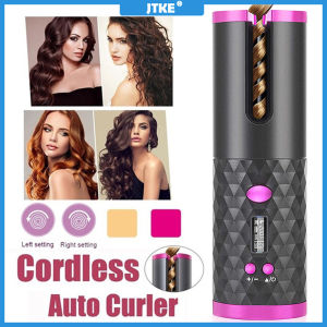 JTKE Automatic Rotating Hair Curler USB Rechargeable Ceramic Curling Iron Hair Iron Curling Wand Hair Waver Styling Tools