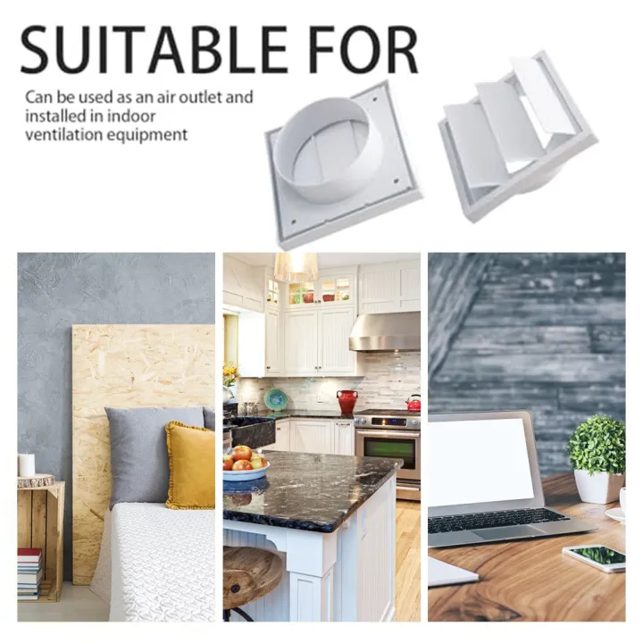 可调气流 Adjustable Louvers 室内外用 Airflow Control 无空气泄漏 易安装 标准圆形接口 高质量ABS塑料 ...