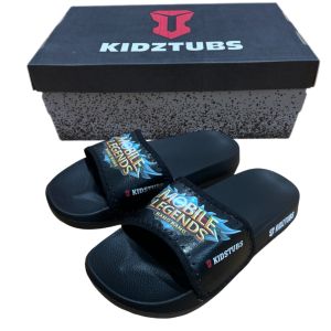 KIDZTUBS Sandal Anak Laki Laki Karet Slipper Slide Selop Slipon Jepit Karakter Warna Hitam Usia 6-10 Tahun-Sendal1954100224
