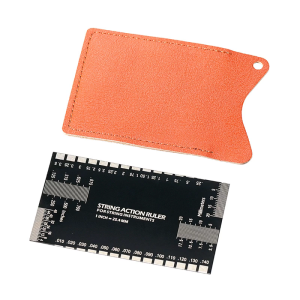 Guitar String Action Gauge Playing Measurement Gauge with Leather Case Suitable for Professional and Amateur Musicians