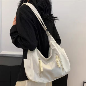 Solid Color Sling Bag Korean Women Canvas Bag Fabric Bag Korean Crossbody Bag