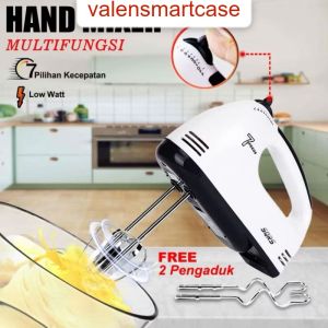 Hand Mixer Pengaduk Telur kue Mixer Tangan Pengocok Adonan Elektrik Free 2 Alat pengaduk