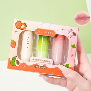 Moisturizing Lip Balm Set Fruit Scented Vaseline Formula 3 Piece Lip Care