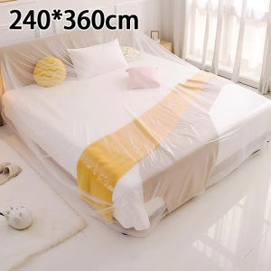 1Pc PE Furniture Dust Cover Disposable Elastic Bundled Full Enclosure Waterproof for Sofa and Bed