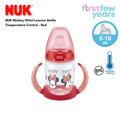 NUK Disney Premium Choice Mickey / Minnie Mouse 150ml Learner Bottle Cup / Temperature Control