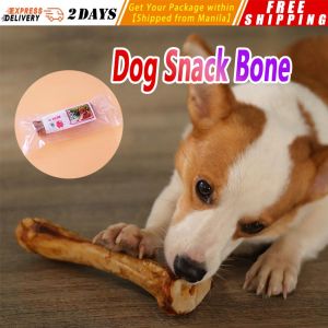 【Dog Snack Bone】Dog Teeth Clean Toy Dog Chews Toys Leather Cowhide Bone Molar Teeth Clean Stick Food Treats Dogs Bones for Puppy Accessories Beef Bone Dog Food Feeders Universal Dogs Molar Rod Clean Teeth Dogs Snacks Size Food Feeder Snacks