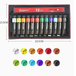 Giorgione Sơn Acrylic Chuyên Nghiệp 12/24 Màu Sắc Không độc Hại Chất Lượng Cao Không Thấm Nước DIY Pigment