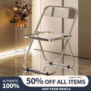 BENBO Acrylic Transparent Chair Fashion Chair Dining Chair Portable Folding Chair Photo Chair