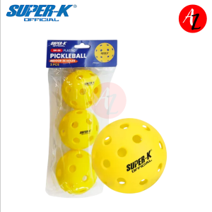 Super-K 3 pcs Plastic Pickleball Ball Indoor 26 Holes (SK-26)