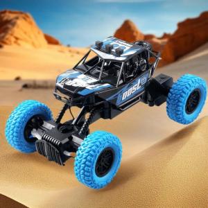 🔥🔥🔥fenglin New Remote Control Off-Road Climbing Car With Colorful Flashing Lights Rubber Wheels RC Rechargeable Toy For Boys Kids Gift
