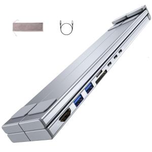 8 in 1 Aluminum Laptop Stand Hubs with 4K USB C Port and PD100W Fast Charging for Tablets and Notebook